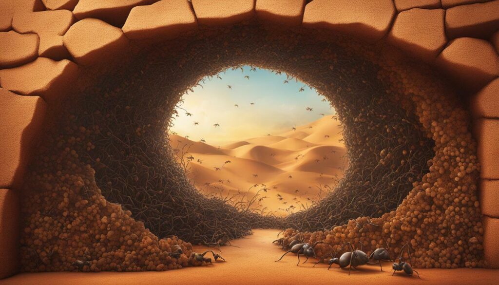 Why do ants build nests in walls?