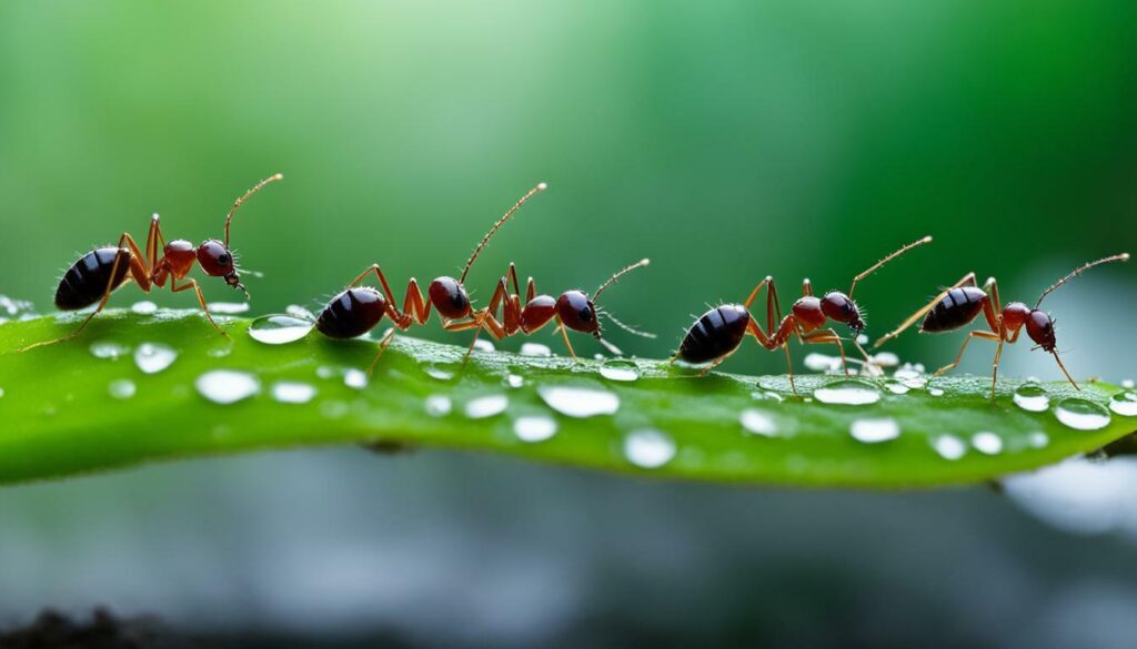 Why do ants swarm after rain?
